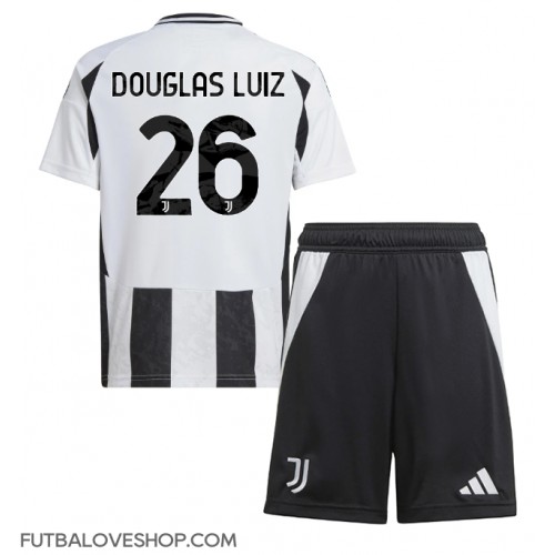 Dres Juventus Douglas Luiz #26 Domáci pre deti 2024-25 Krátky Rukáv (+ trenírky)